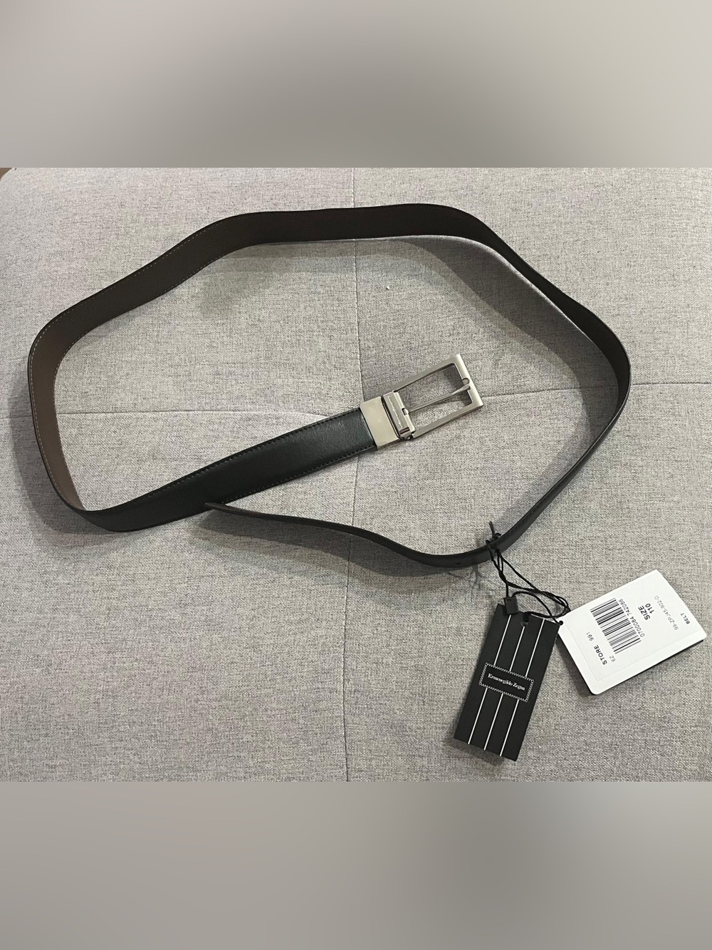 Ermenegildo Zegna - 3cm Black and Dark-Brown Reversible Leather Belt - Men
